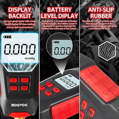 Digital Vacuum Gauge, HVAC Micron Vacuum Gauge Tester - Image 4