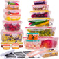 38 Pcs Large Food storage containers-85 oz to Small Container Stackable Kitchen by RockBerry