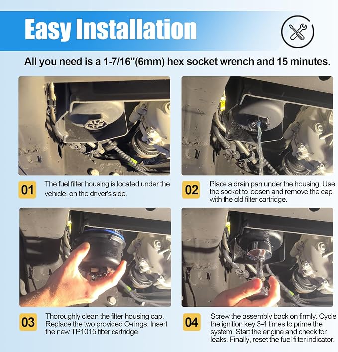 iFJF TP1015 Fuel Filter and 134001 Housing Cap Replacement - Image 9