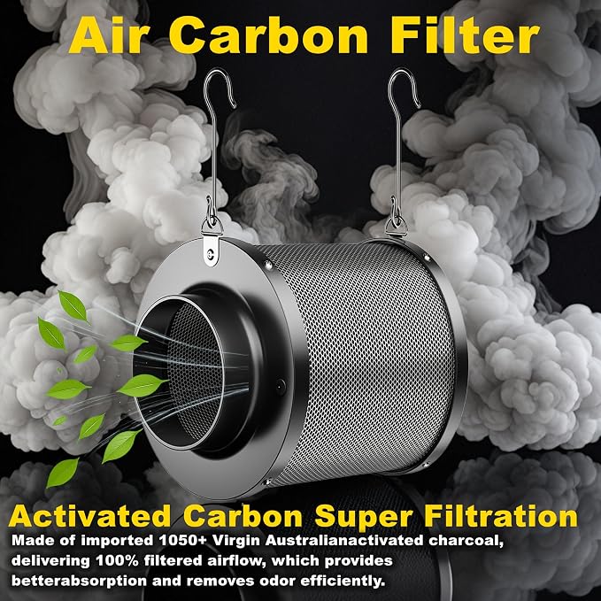 MELONFARM Air Filtration Kit, 8 Ft Ducting & Rubber Coupler, Air Cooling and - Image 3
