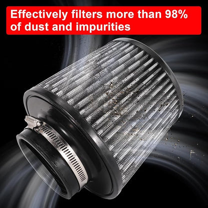 Cold Air Intake Filter High Performance Washable Filter Clamp-On Replacement - Image 3