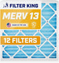 Filter King Air Filters 7.75x25.75x1 | 12 Pack | MERV 13 | HVAC Pleated AC by FilterKing