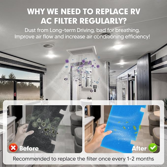 6-PCS RV Air Conditioner Filter RV AC Replacement RV Air Filters 3313107.103 - Image 4