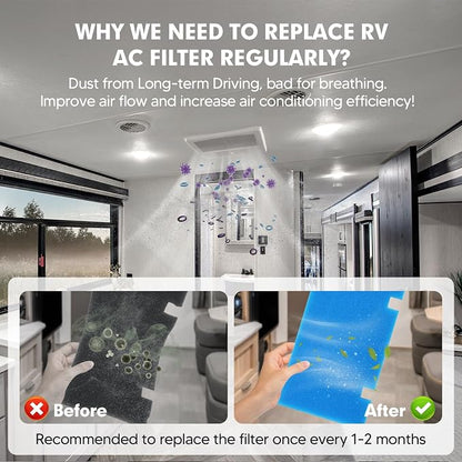 6-PCS RV Air Conditioner Filter RV AC Replacement RV Air Filters 3313107.103 - Image 4
