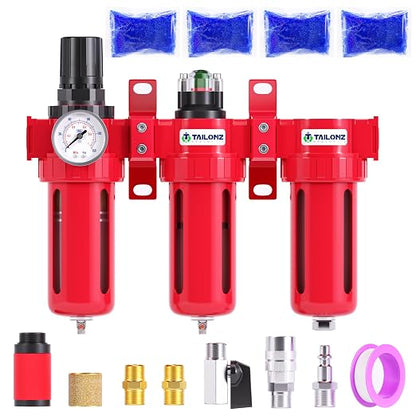 TAILONZ PNEUMATIC 0-150PSI 1/2 Inch NPT Aluminum Alloy Industrial Grade Three by TAILONZPNEUMATIC