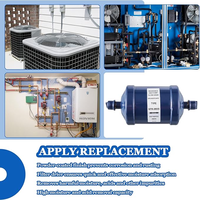 BOJACK Refrigerant Filter Drier Bi-Flow Liquid Line SFK-083S 3/8" Sweat Filter - Image 6