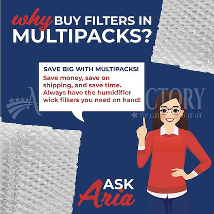 Air Filter Factory Replacement For ReliOn RCM-832 Humidifier Wick Filters 2-Pack - Image 3