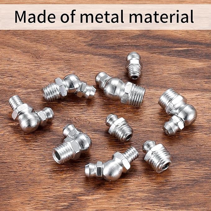 60 Pcs Metric Grease Fittings Kit, Hydraulic Grease Zerk Assortment Kit - Image 4