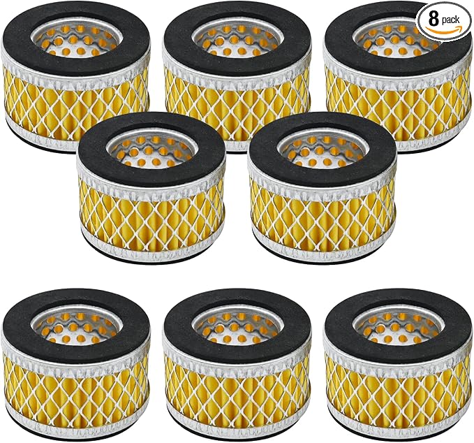 8 Pcs Air Compressor Filter Intake Paper Filter Elements 2.6 x 1.6 Inches by Lidscura