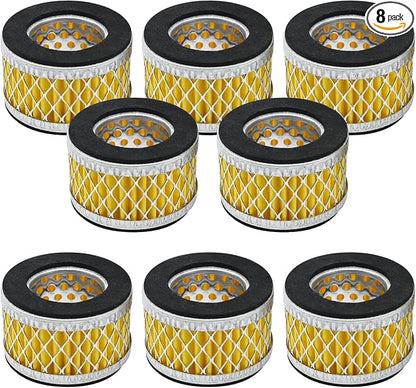 8 Pcs Air Compressor Filter Intake Paper Filter Elements 2.6 x 1.6 Inches by Lidscura