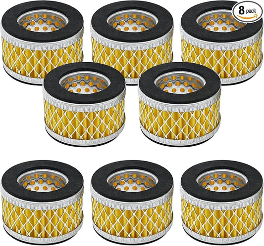 8 Pcs Air Compressor Filter Intake Paper Filter Elements 2.6 x 1.6 Inches by Lidscura