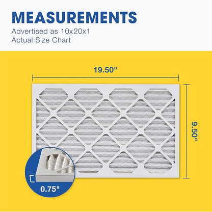 Aerostar 10x20x1 MERV 13 Pleated Air Filter, AC Furnace Air Filter, 6 Pack - Image 2