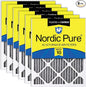 Nordic Pure 16x20x1 Furnace Air Filters MERV 10 Pleated Plus Carbon 6 Pack by NordicPure