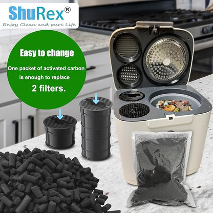 Odor Absorbing Carbon Refills for Fylecen Kitchen Smart Compost Bin, - Image 3
