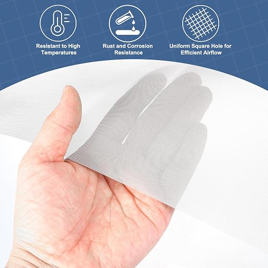 uxcell 100 Mesh 48" x 16" Woven Wire Mesh, 304 Stainless Steel Air Vent Filter - Image 5