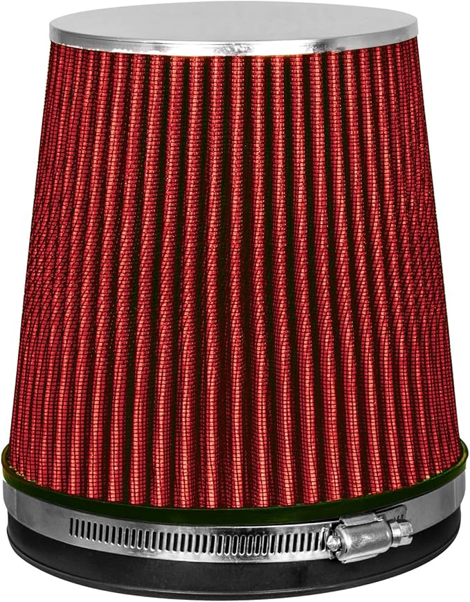 RED 6" 152 mm Inlet Short Truck Air Cone Replacement Performance Washable by RtunesRacing