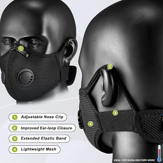 BASE CAMP M Plus Dust Mask, Breathable Reusable Face Mask - Image 3