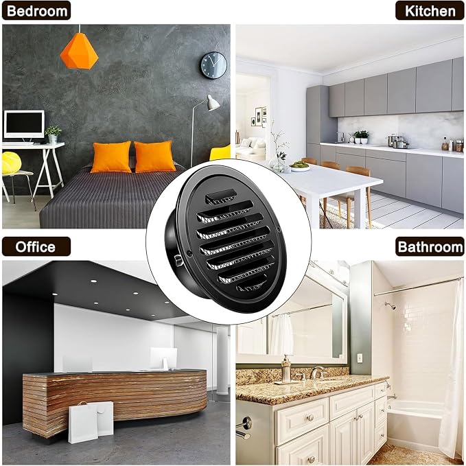 Zonon 24 Pcs Stainless Steel Soffit Vents 4 Inch Round Dryer Vent Cover - Image 6