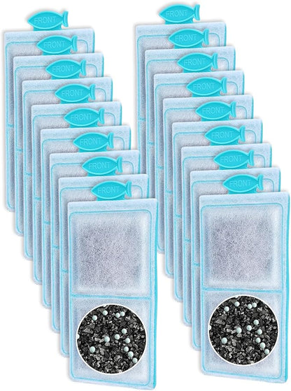 16 Pack Fish Tank Filters Compatible by Cunina