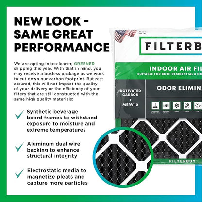 Filterbuy 14x18x1 Air Filter MERV 10 Odor & Allergy Defense - Image 3