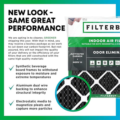 Filterbuy 20x21.5x1 Air Filter MERV 10 Odor & Allergy Defense - Image 3