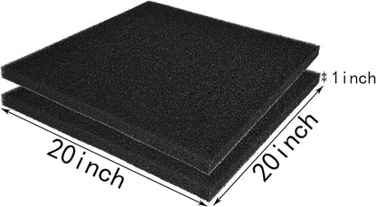 Hipanda 2 Pack Aquarium Bio Filter Sponge Pad 20"x20"x1", Bio Filter Media Foam - Image 2