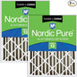 Nordic Pure 18x24x4 Pleated Air Filters MERV 13 Plus Carbon 2 Pack by NordicPure