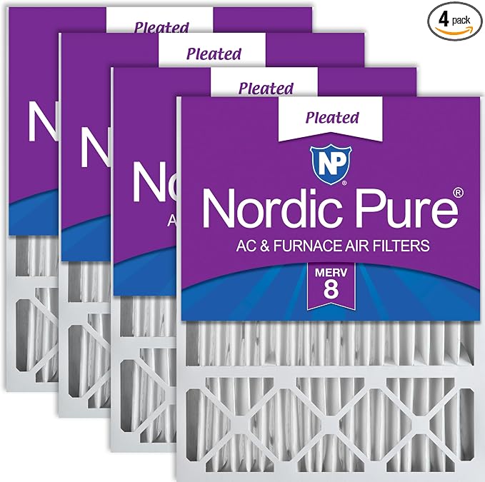 Nordic Pure 20x25x5 Honeywell/Lennox Replacement MERV 8 Air Filters 4 Pack by NordicPure