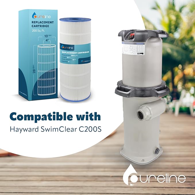Pureline Pool Replacement Cartridge Filter, 200 Sq Ft, Compatible - Image 2