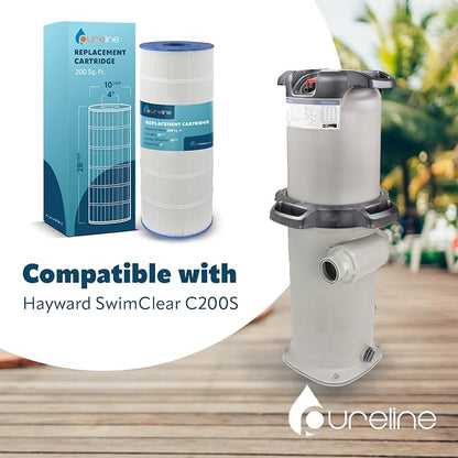 Pureline Pool Replacement Cartridge Filter 2-Pack, 200 Sq Ft, Compatible - Image 2