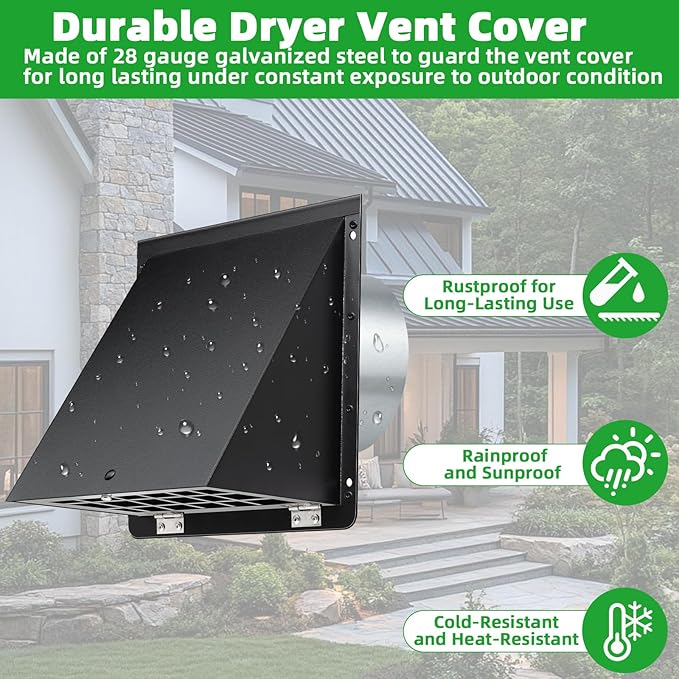 3 Inch Dryer Vent Cover Outside - Image 4