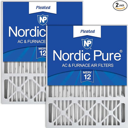 Nordic Pure 16x25x5 Honeywell/Lennox Replacement MERV 12 Air Filters 2 Pack by NordicPure