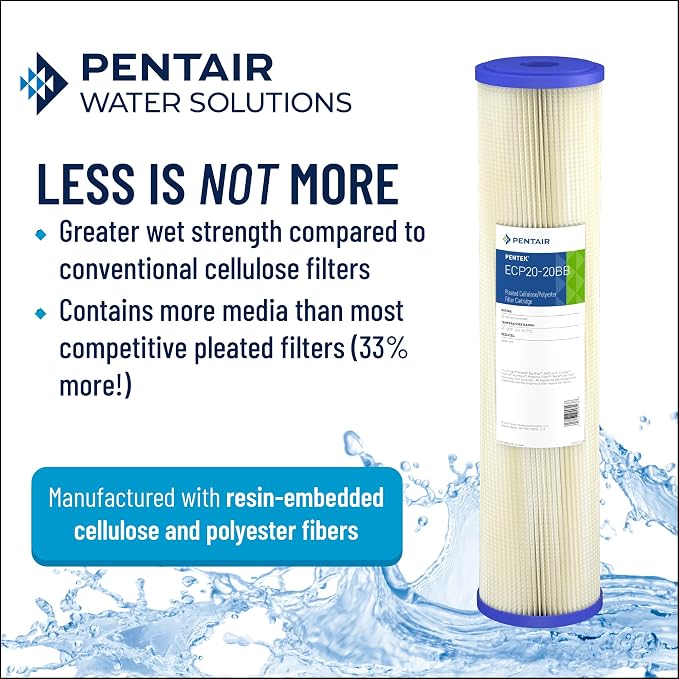Pentair Pentek ECP20-20BB Big Blue Sediment Water Filter, Whole House Heavy - Image 3