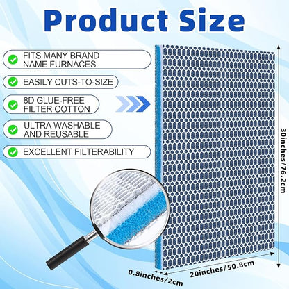 2 Pieces 8D Washable Air Filter Reusable Replacement Air Filter 30 x 20 Inch - Image 3