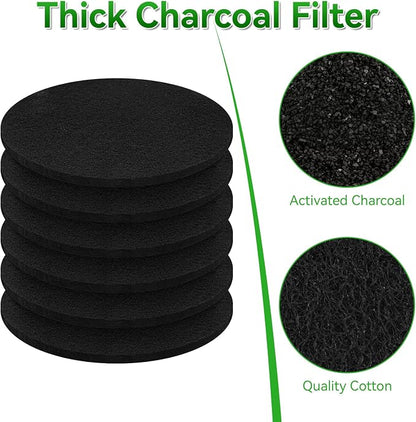 12 Pack Charcoal Filters for Compost Bucket, 6.7 Inch Compost Filters for - Image 4