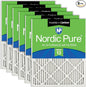 Nordic Pure 20x25x1 Pleated Air Filters MERV 13 Plus Carbon 6 Pack by NordicPure