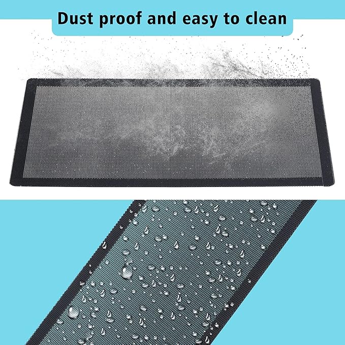 360x120mm PC Case Dust Mesh Filter, Magnetic Frame Computer Fan Dust Mesh PC - Image 5