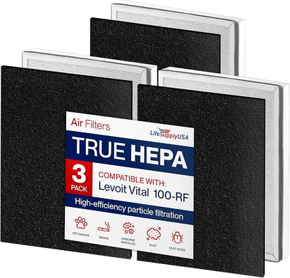 Vital 100-RF True HEPA Filter Set Compatible by LifeSupplyUSA