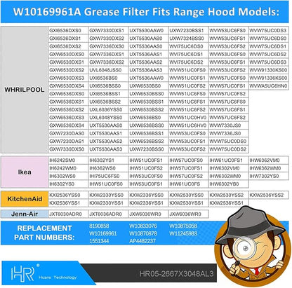 Updated W10169961A Range Hood Filter, Stove Vent Filter, Fits Whirlpool - Image 5