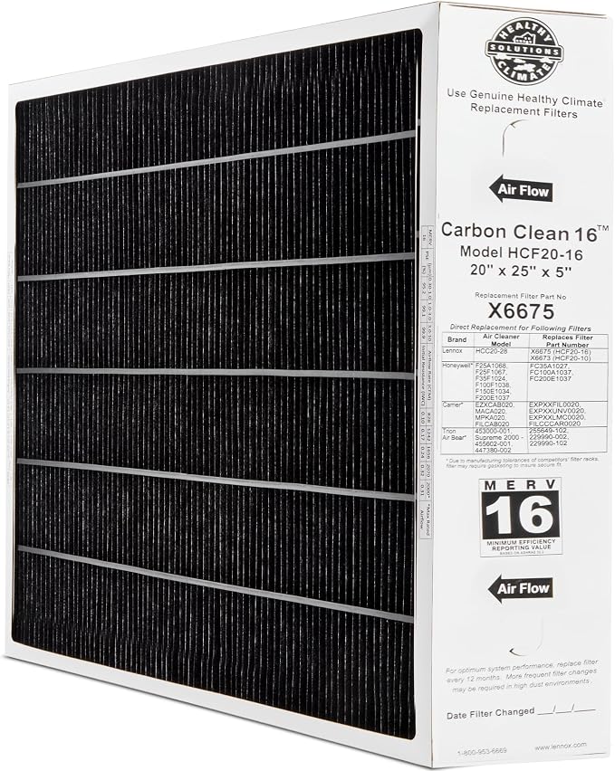 Lennox Healthy Climate X6675 Healthy Climate HCF20-16 Carbon Clean Replacement by Unknown