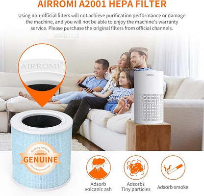 AIRROMI A2001 Efficiency Air Purifier Replacement Original 3-in-1 Filter - Image 4