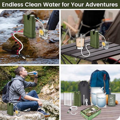 Electric Portable Water Filter Survival, Fast Flow, Lightweight, 4-Layer - Image 6