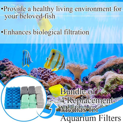 20 Pcs Aquarium Filters Replacement Filter Media Kits Compatible - Image 5