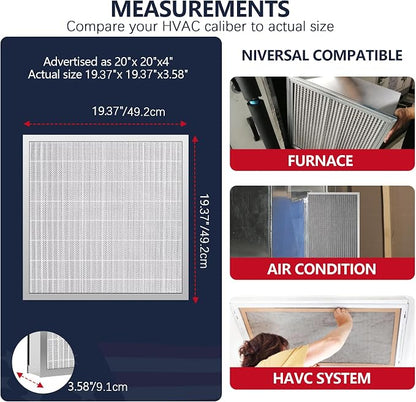 20x20x4 Washable Electrostatic Air Filter, MERV 8 Aluminum AC/HVAC Furnace - Image 6