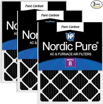 Nordic Pure 24x30x1 Pure Carbon Pleated Odor Reduction Furnace Air Filters 3 by NordicPure