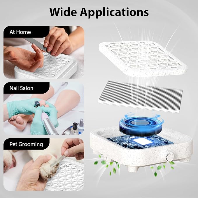 HAMARA Nail Dust Collector Replacement Filters 2 Pack – Reusable 6x7 Inch - Image 8