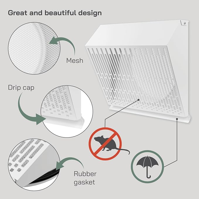 Vent Systems 10" Inch Exhaust Vent Cover - Image 3