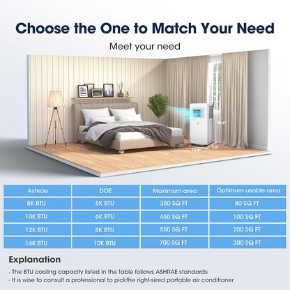 8000BTU Portable Air Conditioners Smart AC Unit - Image 9