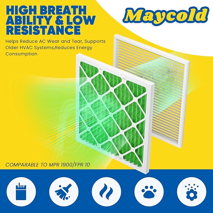 Maycold MERV 13 20x25x1 Air Filter, High-Efficiency Pleated AC & Furnace Filters - Image 2