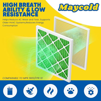 Maycold MERV 13 20x25x1 Air Filter, High-Efficiency Pleated AC & Furnace Filters - Image 2